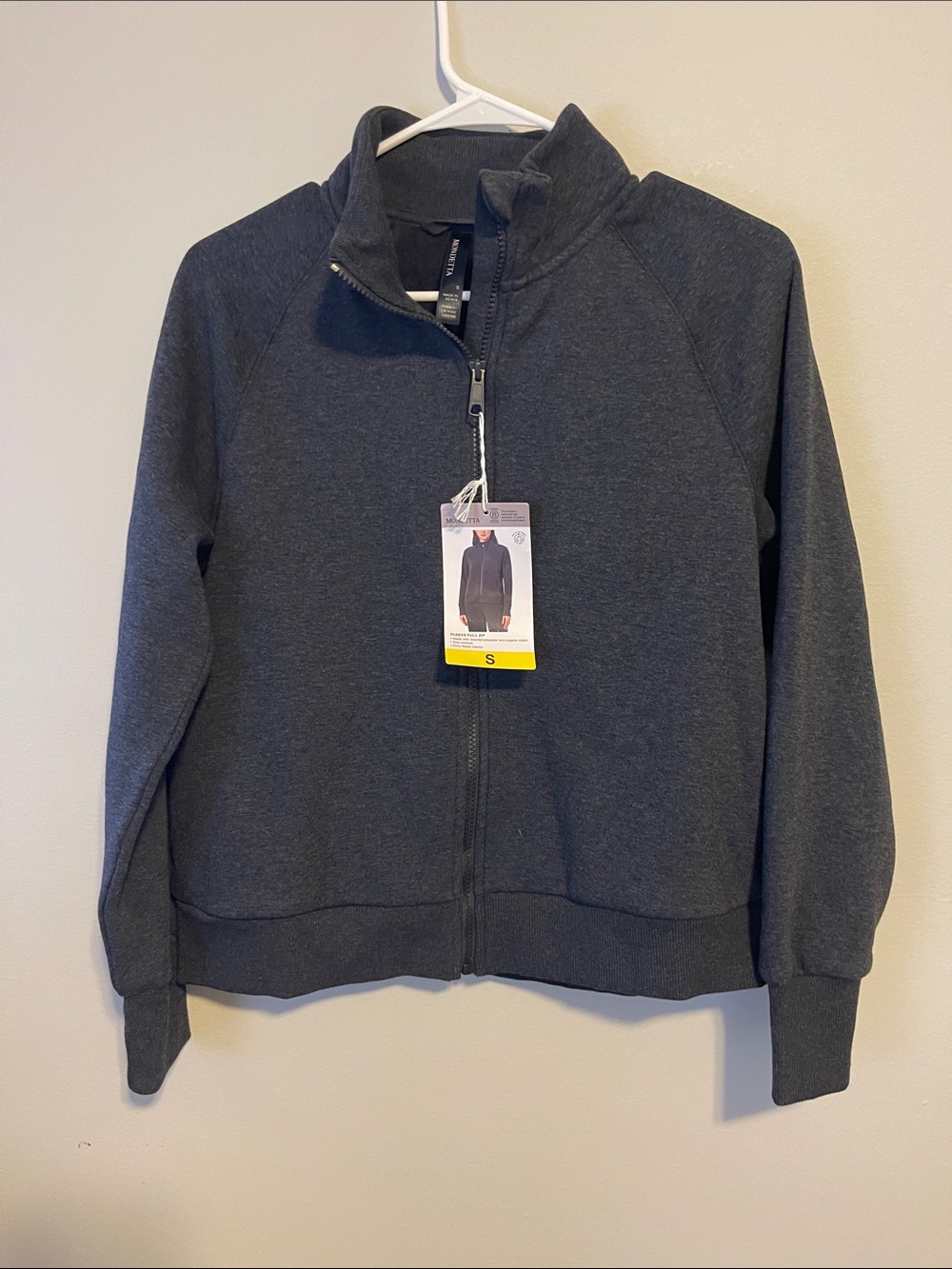 NWT Mondetta Charcoal Full-Zip Sweatshirt Size Small